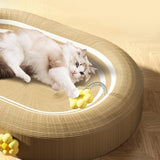 Maxbell Cat Scratcher Bed High Density Nest Pet Supplies Comfortable for Indoor Cats With Flower Balls