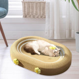 Maxbell Cat Scratcher Bed High Density Nest Pet Supplies Comfortable for Indoor Cats With Flower Balls