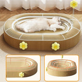 Maxbell Cat Scratcher Bed High Density Nest Pet Supplies Comfortable for Indoor Cats With Flower Balls