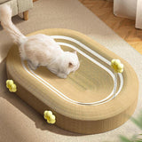 Maxbell Cat Scratcher Bed High Density Nest Pet Supplies Comfortable for Indoor Cats With Flower Balls