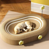 Maxbell Cat Scratcher Bed High Density Nest Pet Supplies Comfortable for Indoor Cats With Flower Balls