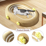 Maxbell Cat Scratcher Bed High Density Nest Pet Supplies Comfortable for Indoor Cats With Flower Balls