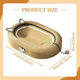 Maxbell Cat Scratcher Bed High Density Nest Pet Supplies Comfortable for Indoor Cats With Cat Ears Decor
