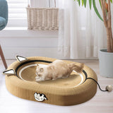 Maxbell Cat Scratcher Bed High Density Nest Pet Supplies Comfortable for Indoor Cats With Cat Ears Decor