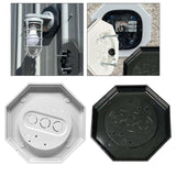 Maxbell 8161-5 Siding Lamp Octagon Mounting Kit Stable for Driveway Walkway Entrance White