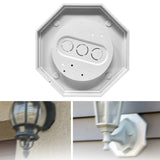 Maxbell 8161-5 Siding Lamp Octagon Mounting Kit Stable for Driveway Walkway Entrance White