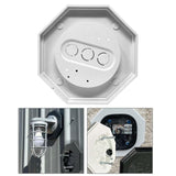 Maxbell 8161-5 Siding Lamp Octagon Mounting Kit Stable for Driveway Walkway Entrance White