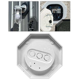 Maxbell 8161-5 Siding Lamp Octagon Mounting Kit Stable for Driveway Walkway Entrance White