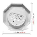 Maxbell 8161-5 Siding Lamp Octagon Mounting Kit Stable for Driveway Walkway Entrance White
