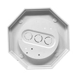 Maxbell 8161-5 Siding Lamp Octagon Mounting Kit Stable for Driveway Walkway Entrance White