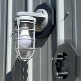 Maxbell 8161-5 Siding Lamp Octagon Mounting Kit Stable for Driveway Walkway Entrance Black