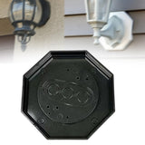 Maxbell 8161-5 Siding Lamp Octagon Mounting Kit Stable for Driveway Walkway Entrance Black