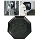 Maxbell 8161-5 Siding Lamp Octagon Mounting Kit Stable for Driveway Walkway Entrance Black