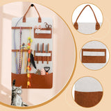 Maxbell Cat Teaser Toy Storage Bag Felt Wall Mount Organizer for Grooming Brush Wall