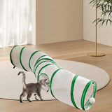 Maxbell Cat Tunnel Tube Exercise Cat Interactive Toy for Small Animals Bunny Bunny S Shaped Green