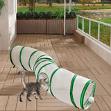 Maxbell Cat Tunnel Tube Exercise Cat Interactive Toy for Small Animals Bunny Bunny S Shaped Green
