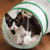 Maxbell Cat Tunnel Tube Exercise Cat Interactive Toy for Small Animals Bunny Bunny S Shaped Green