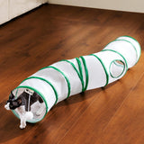 Maxbell Cat Tunnel Tube Exercise Cat Interactive Toy for Small Animals Bunny Bunny S Shaped Green