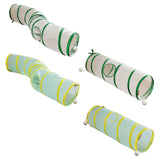 Maxbell Cat Tunnel Tube Exercise Cat Interactive Toy for Small Animals Bunny Bunny S Shaped Green