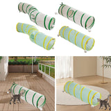 Maxbell Cat Tunnel Tube Exercise Cat Interactive Toy for Small Animals Bunny Bunny S Shaped Green