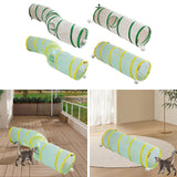 Maxbell Cat Tunnel Tube Exercise Cat Interactive Toy for Small Animals Bunny Bunny S Shaped Green