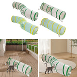 Maxbell Cat Tunnel Tube Exercise Cat Interactive Toy for Small Animals Bunny Bunny S Shaped Green