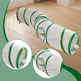 Maxbell Cat Tunnel Tube Exercise Cat Interactive Toy for Small Animals Bunny Bunny S Shaped Green