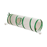 Maxbell Cat Tunnel Tube Exercise Cat Interactive Toy for Small Animals Bunny Bunny Straight Green