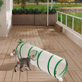 Maxbell Cat Tunnel Tube Exercise Cat Interactive Toy for Small Animals Bunny Bunny Straight Green