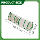 Maxbell Cat Tunnel Tube Exercise Cat Interactive Toy for Small Animals Bunny Bunny Straight Green