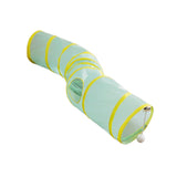Maxbell Cat Tunnel Tube Exercise Cat Interactive Toy for Small Animals Bunny Bunny S Shaped Yellow