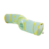 Maxbell Cat Tunnel Tube Exercise Cat Interactive Toy for Small Animals Bunny Bunny S Shaped Yellow