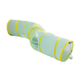 Maxbell Cat Tunnel Tube Exercise Cat Interactive Toy for Small Animals Bunny Bunny S Shaped Yellow