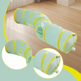 Maxbell Cat Tunnel Tube Exercise Cat Interactive Toy for Small Animals Bunny Bunny S Shaped Yellow