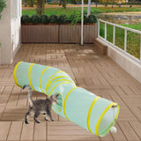 Maxbell Cat Tunnel Tube Exercise Cat Interactive Toy for Small Animals Bunny Bunny S Shaped Yellow