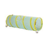 Maxbell Cat Tunnel Tube Exercise Cat Interactive Toy for Small Animals Bunny Bunny Straight Yellow