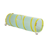Maxbell Cat Tunnel Tube Exercise Cat Interactive Toy for Small Animals Bunny Bunny Straight Yellow