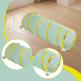 Maxbell Cat Tunnel Tube Exercise Cat Interactive Toy for Small Animals Bunny Bunny Straight Yellow