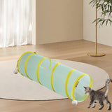 Maxbell Cat Tunnel Tube Exercise Cat Interactive Toy for Small Animals Bunny Bunny Straight Yellow