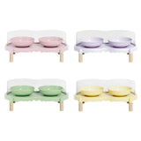 Maxbell Elevated Cat Bowls Food and Water Bowl Set for Kittens Travel Indoor Outdoor Yellow