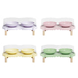 Maxbell Elevated Cat Bowls Food and Water Bowl Set for Kittens Travel Indoor Outdoor Yellow