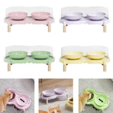 Maxbell Elevated Cat Bowls Food and Water Bowl Set for Kittens Travel Indoor Outdoor Yellow