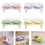 Maxbell Elevated Cat Bowls Food and Water Bowl Set for Kittens Travel Indoor Outdoor Yellow