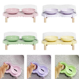 Maxbell Elevated Cat Bowls Food and Water Bowl Set for Kittens Travel Indoor Outdoor Yellow