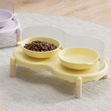 Maxbell Elevated Cat Bowls Food and Water Bowl Set for Kittens Travel Indoor Outdoor Yellow