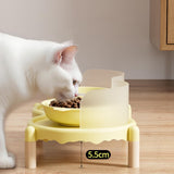 Maxbell Elevated Cat Bowls Food and Water Bowl Set for Kittens Travel Indoor Outdoor Yellow