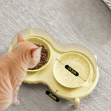 Maxbell Elevated Cat Bowls Food and Water Bowl Set for Kittens Travel Indoor Outdoor Yellow