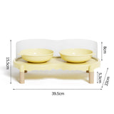 Maxbell Elevated Cat Bowls Food and Water Bowl Set for Kittens Travel Indoor Outdoor Yellow