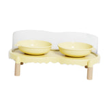 Maxbell Elevated Cat Bowls Food and Water Bowl Set for Kittens Travel Indoor Outdoor Yellow