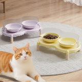 Maxbell Elevated Cat Bowls Food and Water Bowl Set for Kittens Travel Indoor Outdoor Yellow